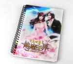PLASTIC LENTICULAR 3D printing notebook flip animation notepad cover motion 3d