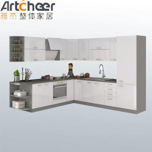 Wholesale Villa Kitchen Granite Top Cupboard with Beveled Edge Countertop and E0 Grade Material from china suppliers