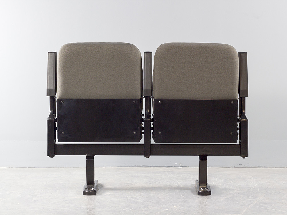 Folding Fabric Beam Mounted Stadium VIP Chair With Armrest