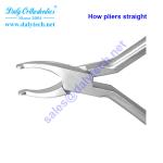 How pliers straight of orthodontic appliances from dental pliers