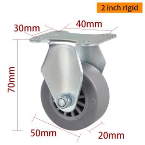 Wholesale EDL Mini Caster Wheels 2inch 30kg Plate TPE by Rigid, Swivel and Brake type from china suppliers