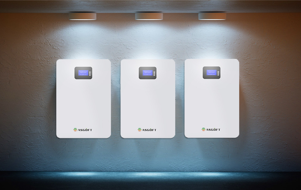 48v 51V Lifepo4 Battery Lithium 100Ah 5.12kwh 10kw Built-In BMS Powerwall With Lcd Display