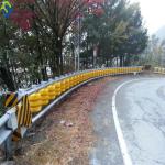 Traffic Safety EVA Buckets Rolling Guardrail PU And PVC Roller Barrier For