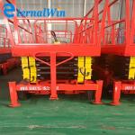 10m Lifting Height 350kg Red Electric Battery Scissor Lift Platform