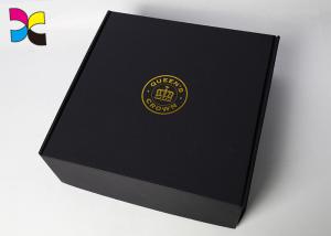 Wholesale Black Folding Custom Printed Shipping Boxes / Clothing Packaging Boxes from china suppliers