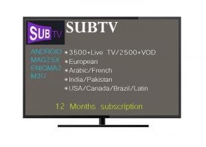 Wholesale Armenia IPTV Reseller Account 1 Year SUBTV for IPTV Linux Smart 4k TV Box from china suppliers