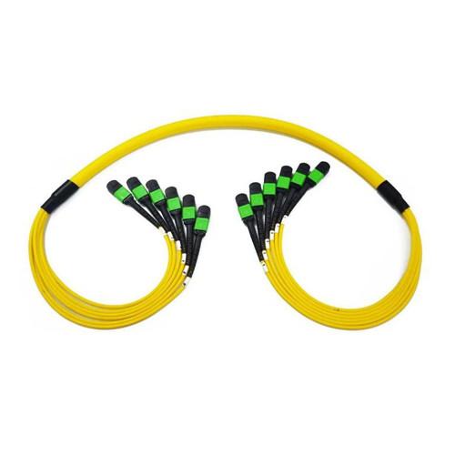 72 Fiber SM MPO Truck Cable G657A1 LSZH Jactet Yellow Color For Fast And Stable
