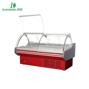 China Customized Commercial Red Deli Display Refrigerator With Wheel 220v 50Hz on sale