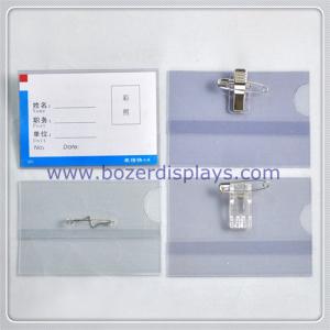 Wholesale Clear Work Permit/ID Card Holder/Badge Holder With Clip from china suppliers