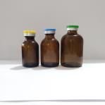 Rubber Stopper Sealed Amber Glass Injection Vial in 20ml 30ml 100ml Capacity