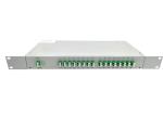 1U Rack Mount 1 × 32 SM Fiber Optic PLC Splitter 19 Inches LC / APC Connector
