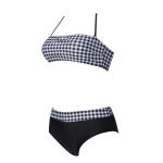 Tiered Layer Tie a Knot Front Top With Low waist Bikini swimsuit high cut