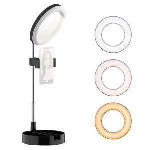 Wholesale 180 Degree 6000K Makeup Ring Light With Phone Holder from china suppliers