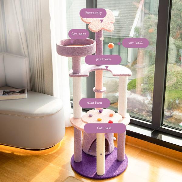 Indoor Cat Climbing Frame Aesthetic Butterfly DIY Cat Tower