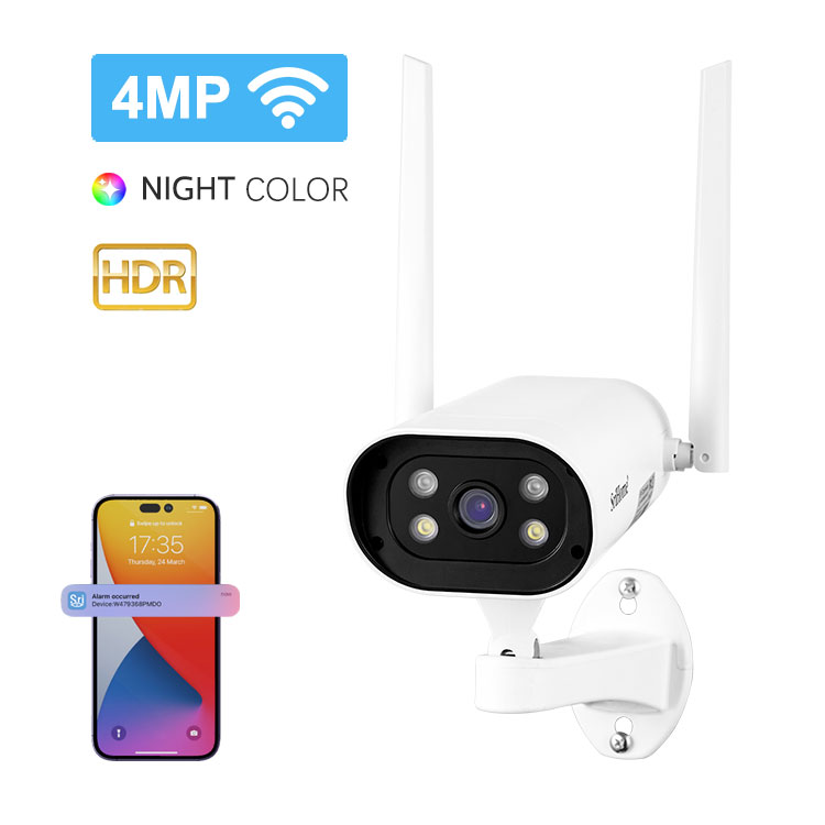 4MP Full-Color Night Vision Two-Way Audio Camera Digital-WDR Outdoor Waterproof Security CCTV Camera
