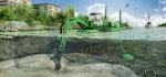 3000m2/H 0.8m Amphibious Dredger Swamp Buggy Excavator
