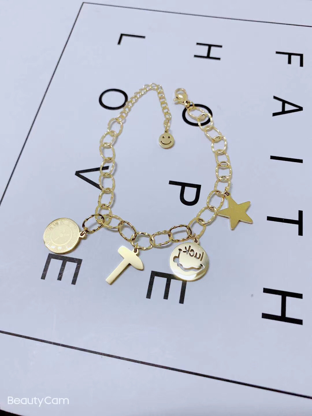 American Fashion Stainless Steel Jewelry Ladies Cross Bracelet
