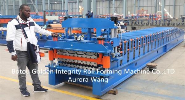 Hot Sale double layer roofing sheet roll forming machine for trapezoidal and