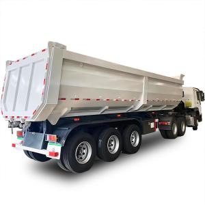 Wholesale 1310mm Wheel Base 3 Axle Heavy Duty Hydraulic Cylinder Rear Dump Trailer 40-80 Ton from china suppliers