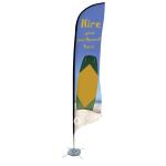 Advertising Promotional Feather Flags Printing , Full Color Feather Swooper