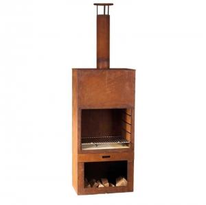 Wholesale OEM ODM Outdoor Fireplace Corten Steel Chiminea 1500mm Height from china suppliers