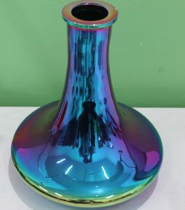 China Crystal Glass Vacuum Plating, Glass ashtray, glass shisha PVD rainbow color coatings on sale