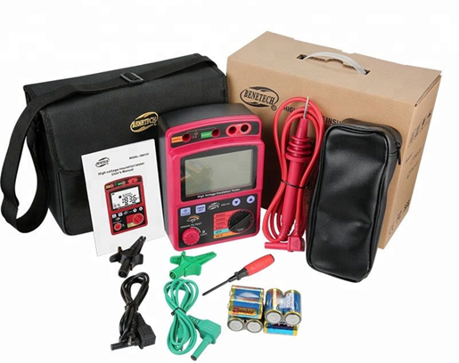 GM3123,GM3125 Voltage Insulation Tester Digital Ohm Meter 2500V 5000V with 12V DC Adapter