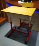 Ergonomic School Desk And Chair 650*450MM Wood Table Top Adjustable Steel Tube