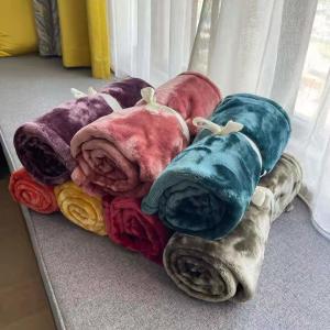 Wholesale Polyester Solid Color Coral Fleece Blanket for Home and Office Decoration from china suppliers