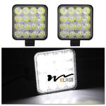 48W Square Vehicle LED Work Lights Bright 16 Leds Car Led Worklight