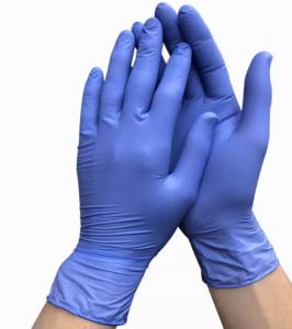 Wholesale Disposable Blue Nitrile Gloves with Textured Fingertips Powder Free Gloves from china suppliers