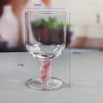 Mexican Confetti Design Elegant Water Goblets Luxury Hand Blown Confetti