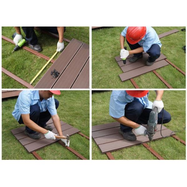 WPC Decking Solid Floor For Outdoor Easy Installation Panel