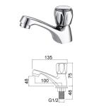 ABS Plastic Handle Basin Key Faucet For Ammunition Cartridge Within Office