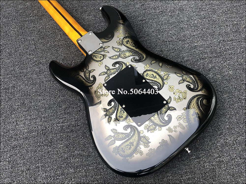 Maple fingerboard retro color front and rear stickers electric guitar double wave electric guitar free shipping