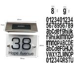 Waterproof Garden Solar Lamp Stainless Steel Solar Powered House Number and LED