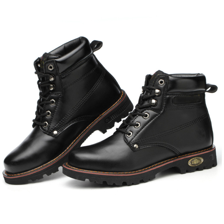 Safety Shoes With Steel Toe Cap And Steel Midsole Safety Boots Anti-Smashing Anti-Puncture For Worker
