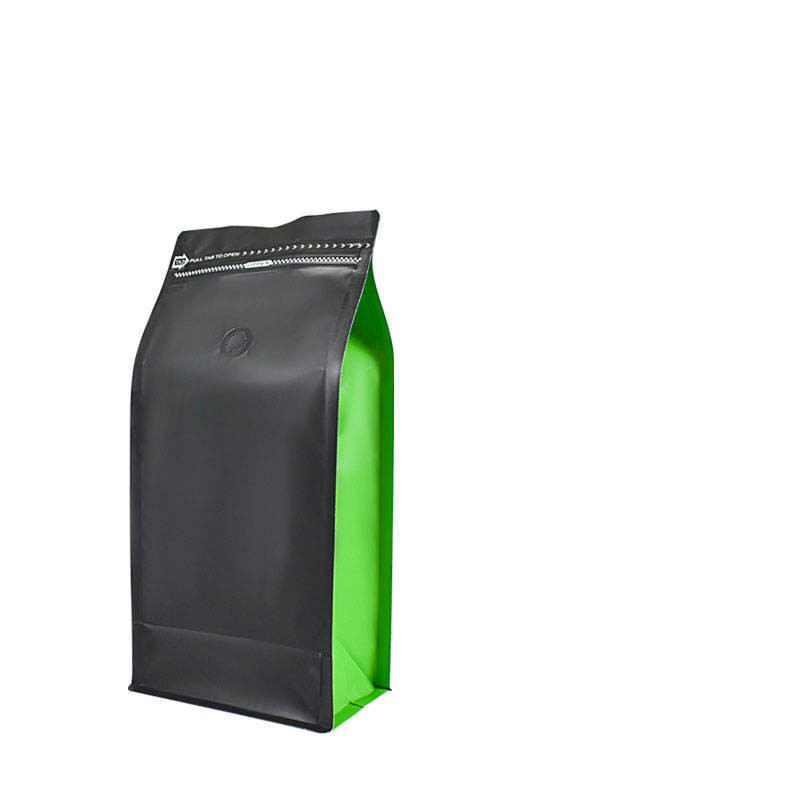 Custom Printed Resealable Packaging Aluminum Foil Flat Bottom Stand Up Pouch 1lb Coffee Bean Bag With One Way Valve