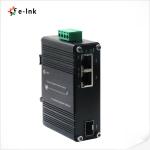Mini Industrial 1-Port 100/1000X SFP to 2-Port 10/100/1000T 30W PoE+ Media