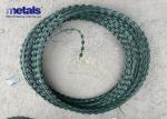 Green Pvc Coated Concertina Razor Wire 450mm Outside Cercle For Security Fence