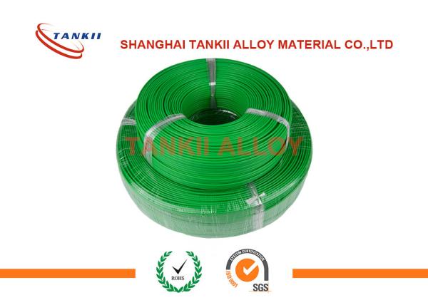 0.2mm Extension Thermocouple Cable Solid Conductor With PTFE Insulation Green