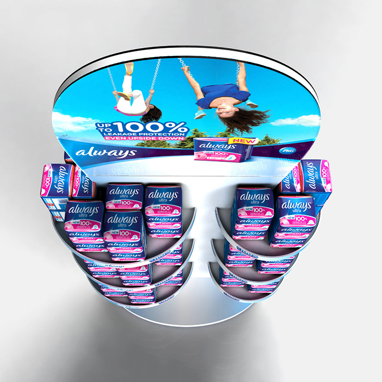 Oral Care Products Cosmetic Display Stand Free Standing Metal Wire Display Stands