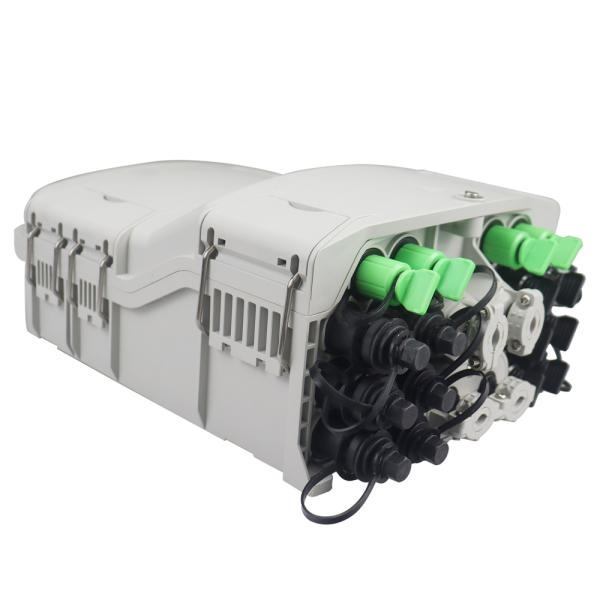 White 16 Ports Fiber Optic Termination Box With Waterproof Adapter