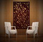 Weathering Steel Panel Room Dividers With Lights Decorative Metal
