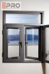 Impact Resistant Swing Open Windows Float Glass Aluminium House Windows double