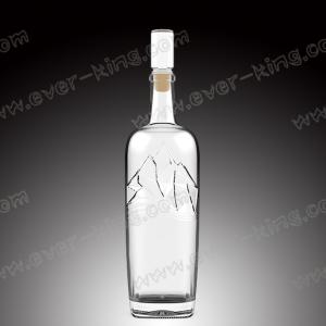 Wholesale Crystal White Flint Custom Glass Bottle 750 ML for Luxury Liquor and Spirit from china suppliers