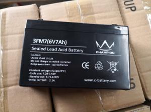 China 6V 7Ah Sealed Lead Acid Battery Free Maintenance For Alarm System Back Up Power on sale