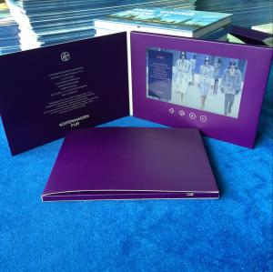 Wholesale Promotional paper craft Style and event launch 7inch LCD screen video brochure card Video booklet for product marketing from china suppliers