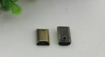 Handbag gold zinc alloy metal cord end clips and stopper with screws