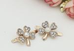 Pearl Rhinestone Zinc Alloy Buckle Flower Shaped 18*18.3MM Environmental Plated
